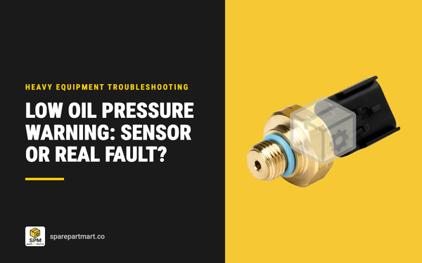 Low oil pressure warning on an excavator or loader: sensor fault or real problem?