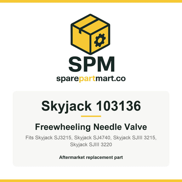 Skyjack 103136 Aftermarket Freewheeling Needle Valve, NV10-21E