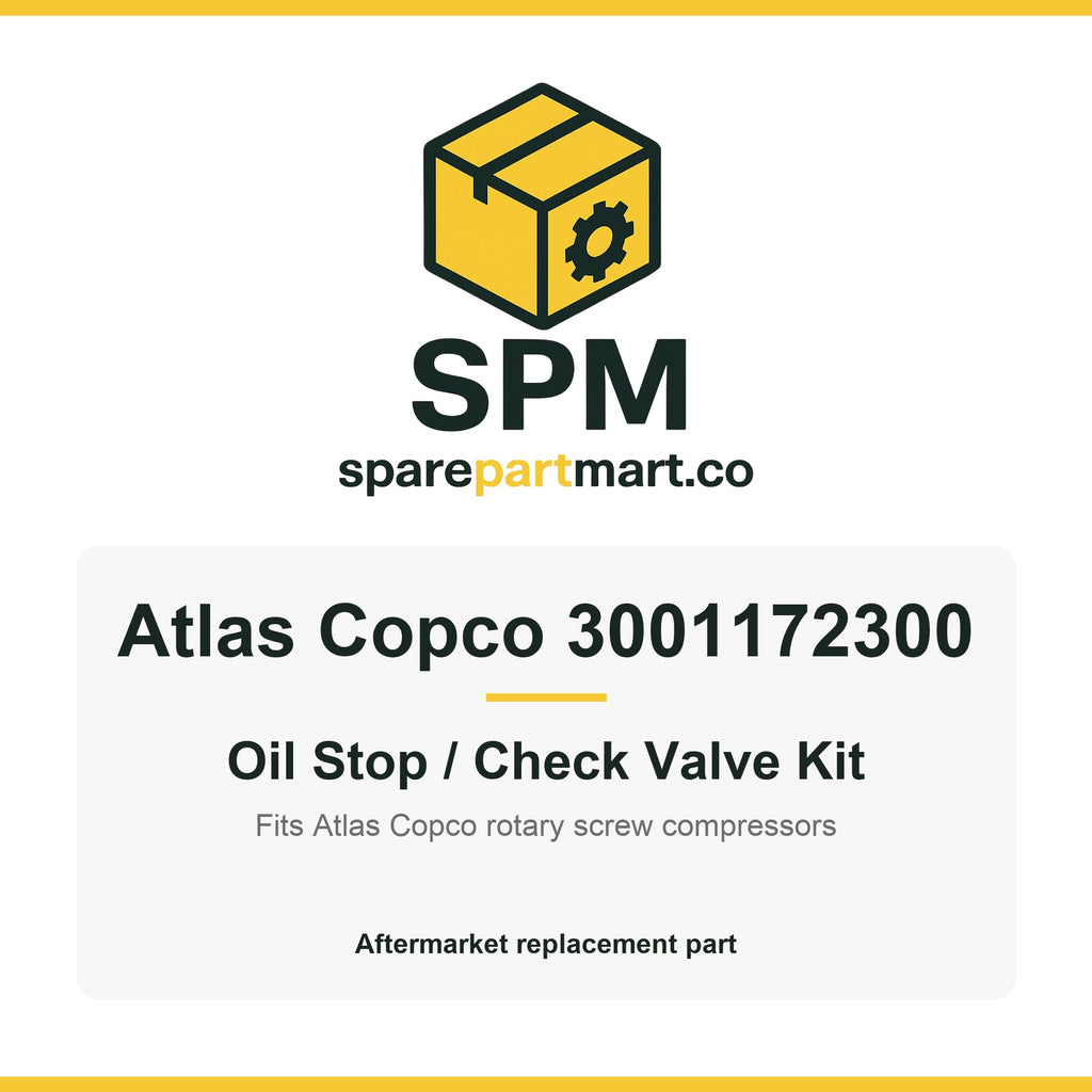 Atlas Copco 3001172300 Aftermarket Oil Stop / Check Valve Kit