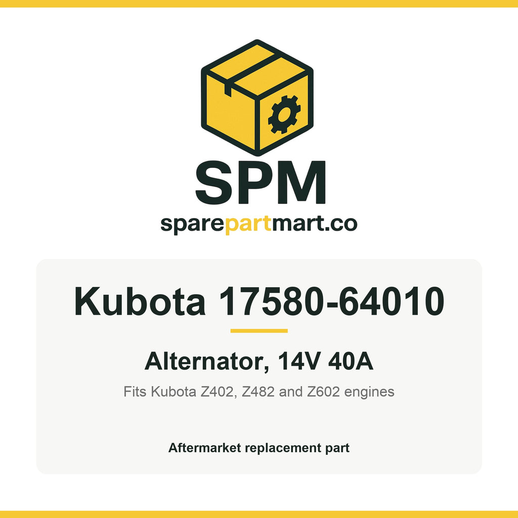 Kubota 17580-64010 Aftermarket Alternator