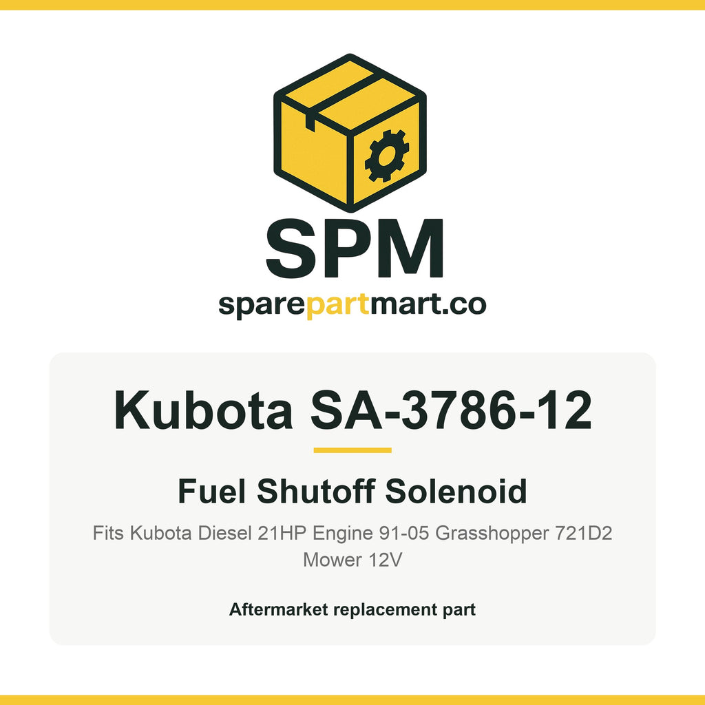 Kubota SA-3786-12 Aftermarket Fuel Shutoff Solenoid
